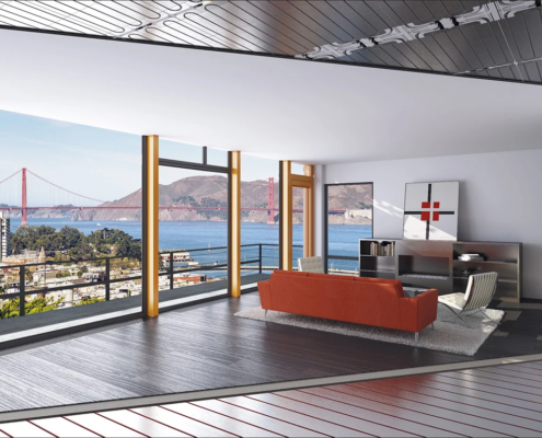 Radiant Heating Installed In Ceilings And Floors