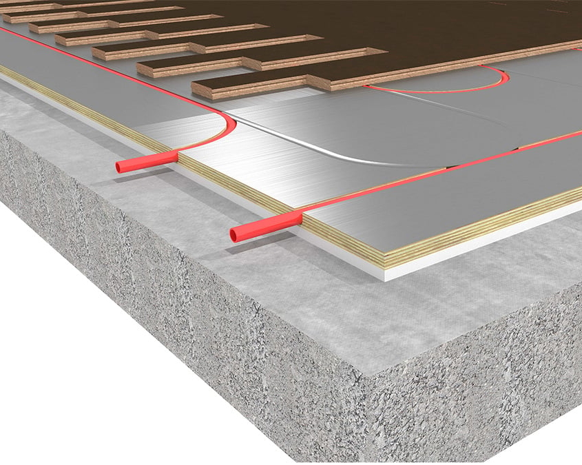 Ecowarm RadiantBoard Over Concrete