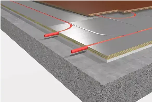 Insulated Radiant Floor Heating Panels over Concrete