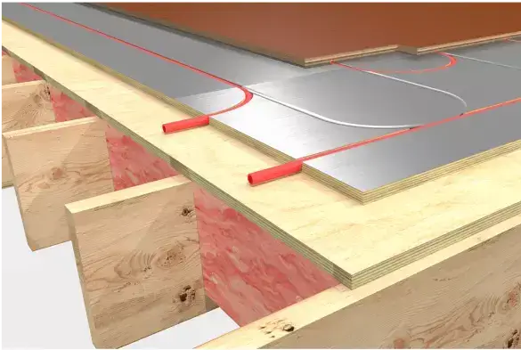 Radiant Floor Heating Panels over Subfloor