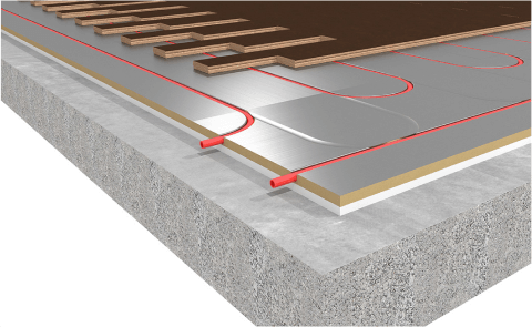 Over-slab insulated panel system illustration