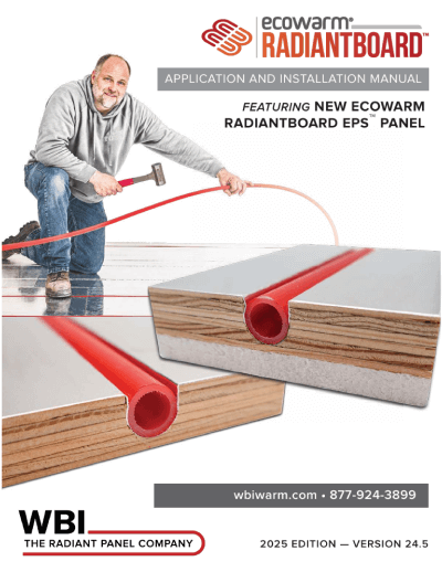 Ecowarm RadiantBoard Installation Manual in floor heating system