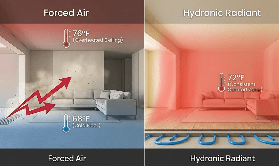 Comparing Comfort Hydronic vs. Forced Air