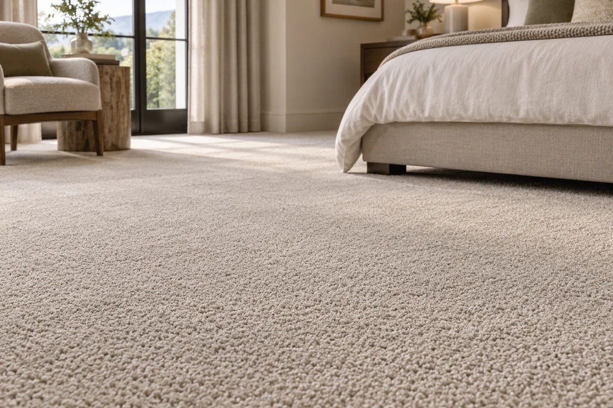 Low pile carpet in a remodeled bedroom